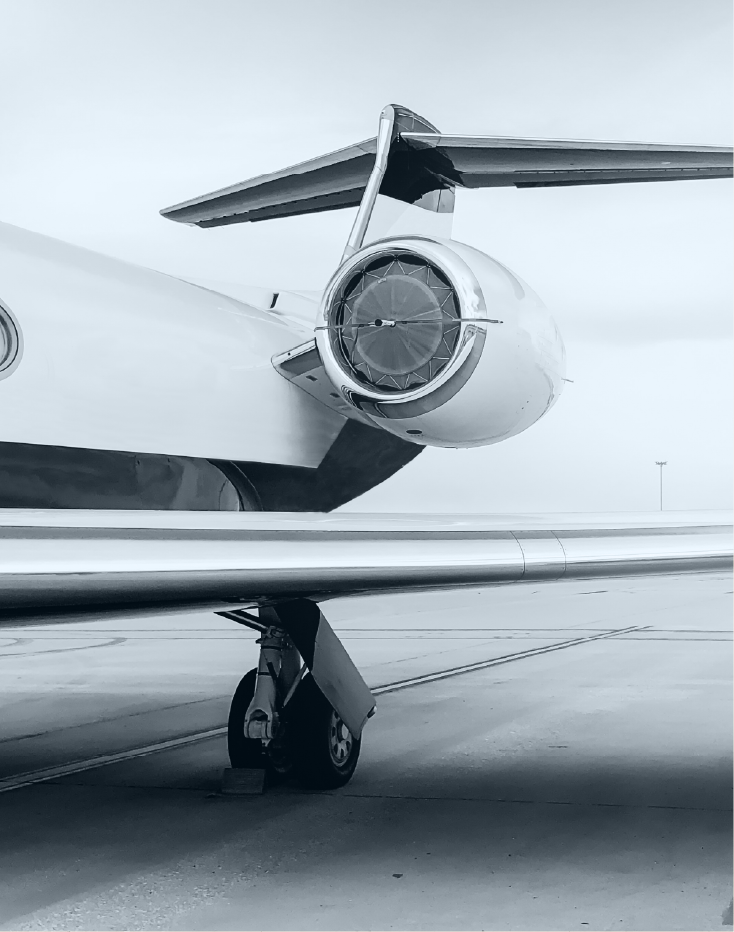 Private jet in Patagonia